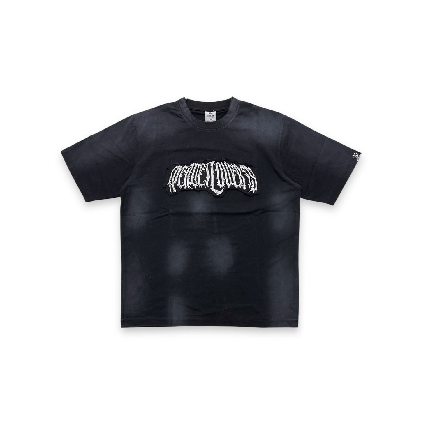 2ND CLOSET "PUNK PEACE" EMBROIDERY SPRAY T-SHIRT