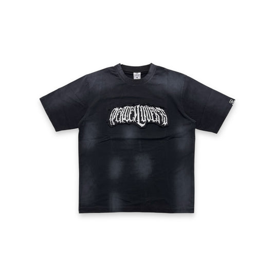 2ND CLOSET "PUNK PEACE" EMBROIDERY SPRAY T-SHIRT