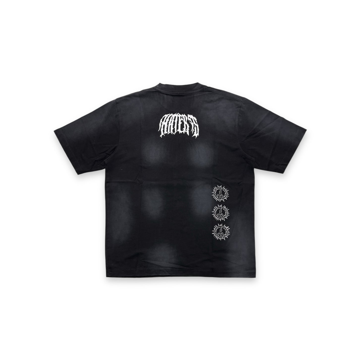 2ND CLOSET "PUNK PEACE" EMBROIDERY SPRAY T-SHIRT