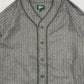WOODBLOCK WOOL STRIPE BASEBALL SHIRT - GREY