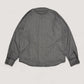 WOODBLOCK WOOL STRIPE BASEBALL SHIRT - GREY