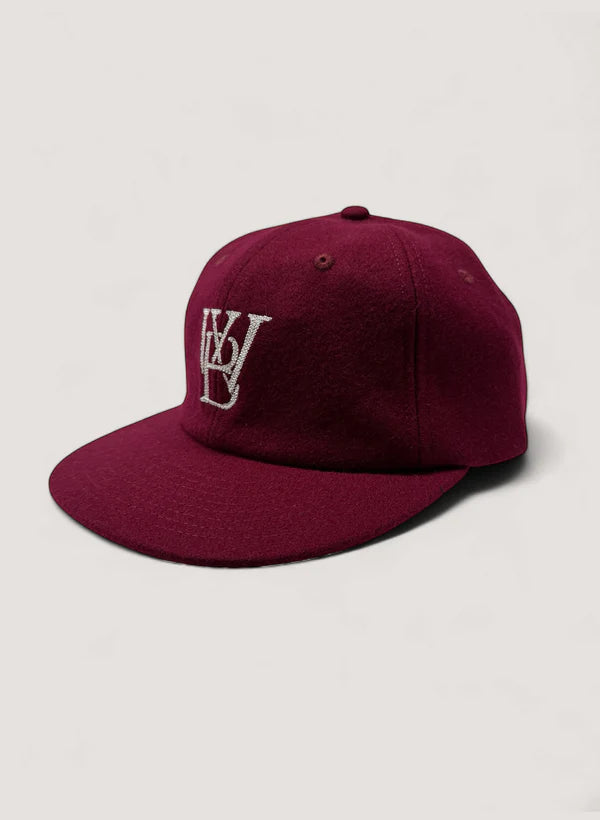 WOODBLOCK CLASSIC WB LOGO WOOL CAP - BURGUNDY