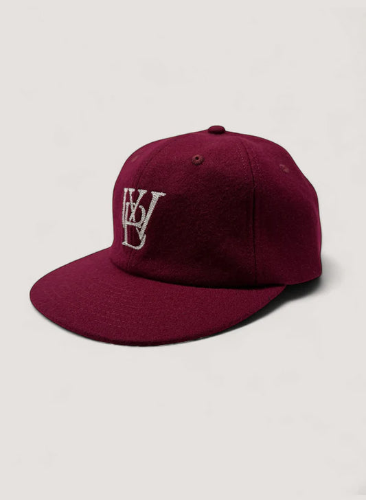WOODBLOCK CLASSIC WB LOGO WOOL CAP - BURGUNDY