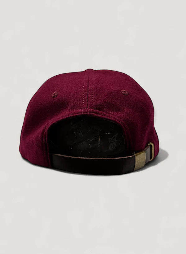 WOODBLOCK CLASSIC WB LOGO WOOL CAP - BURGUNDY