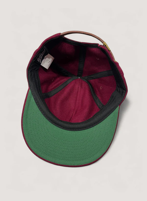 WOODBLOCK CLASSIC WB LOGO WOOL CAP - BURGUNDY