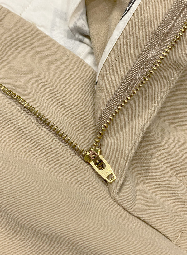 WOODBLOCK 2TUCK CHINO TROUSERS - KHAKI