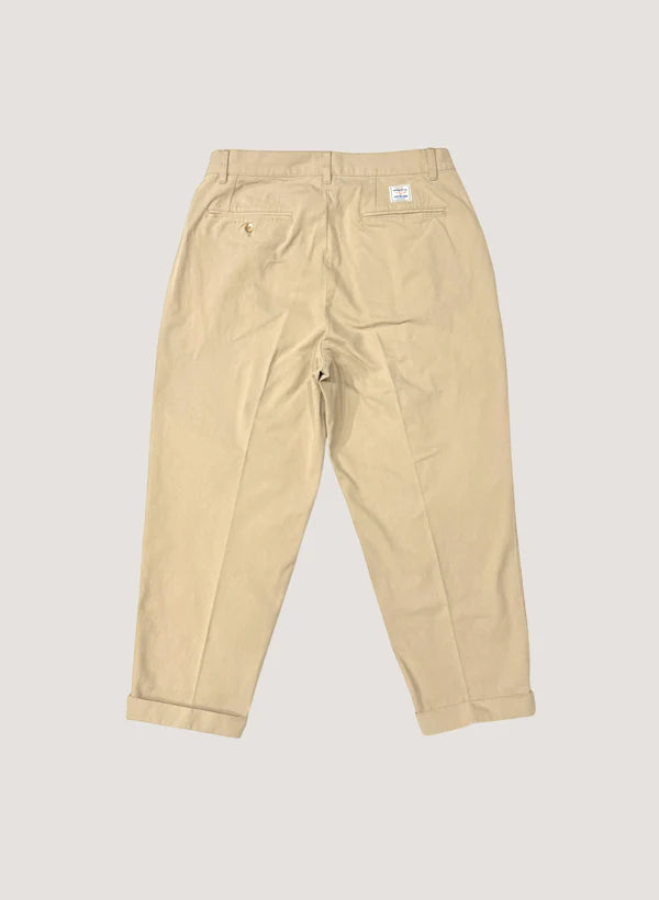 WOODBLOCK 2TUCK CHINO TROUSERS - KHAKI