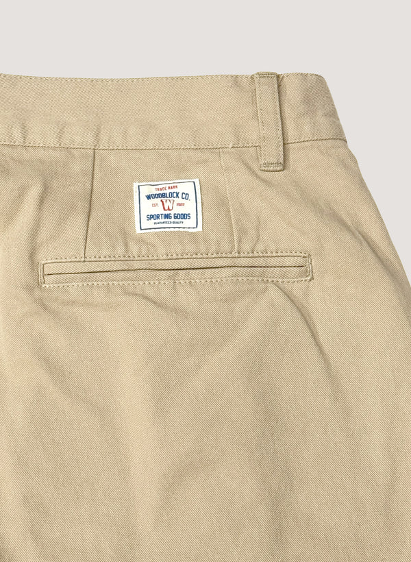 WOODBLOCK 2TUCK CHINO TROUSERS - KHAKI
