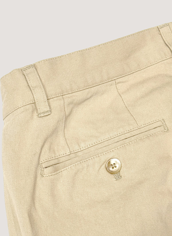 WOODBLOCK 2TUCK CHINO TROUSERS - KHAKI
