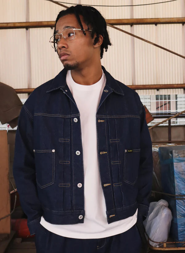 WOODBLOCK 2ND TYPE DENIM JACKET - DARK INDIGO