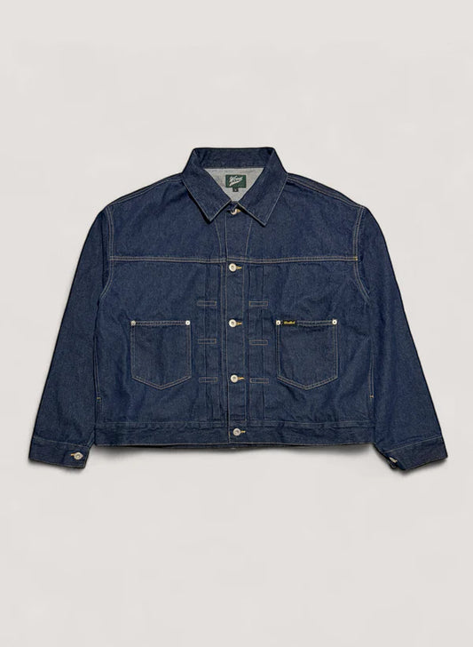 WOODBLOCK 2ND TYPE DENIM JACKET - DARK INDIGO