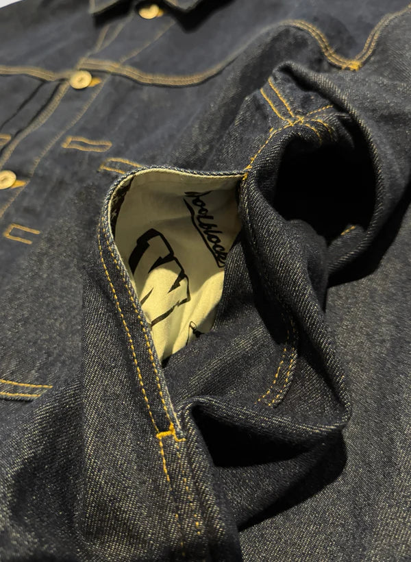 WOODBLOCK 2ND TYPE DENIM JACKET - DARK INDIGO
