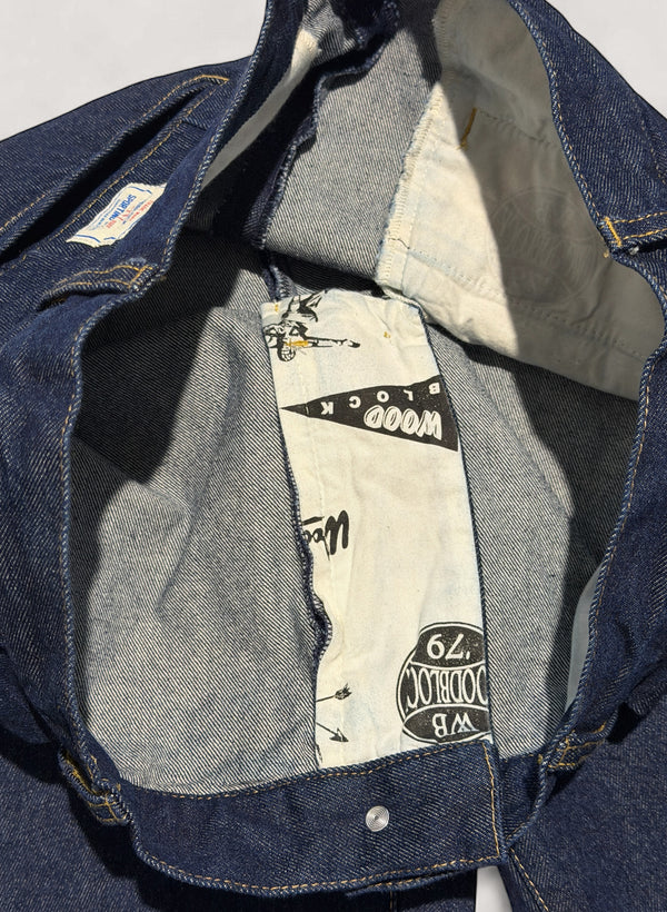 WOODBLOCK 2TUCK DENIM TROUSER - DARK INDIGO