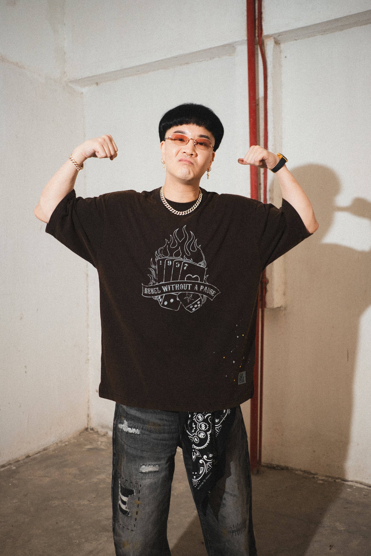 DUSTY WASH POKER TEE