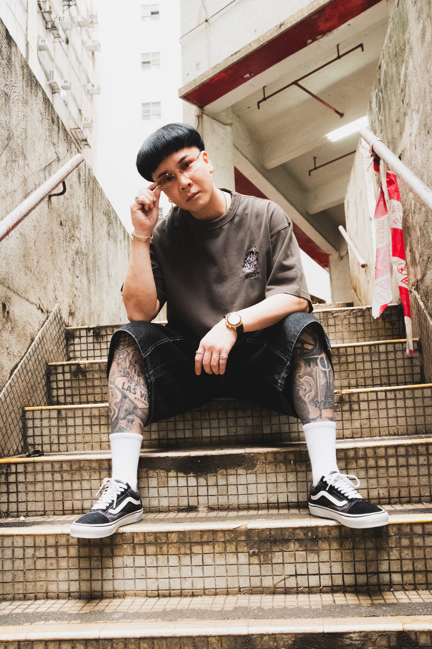 DUSTY WASH DICE TEE