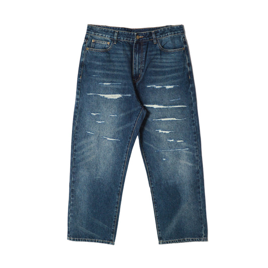 DUSTY THRASHED DENIM PANTS