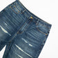 DUSTY THRASHED DENIM PANTS