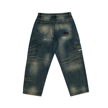 TRASHED DENIM PANTS