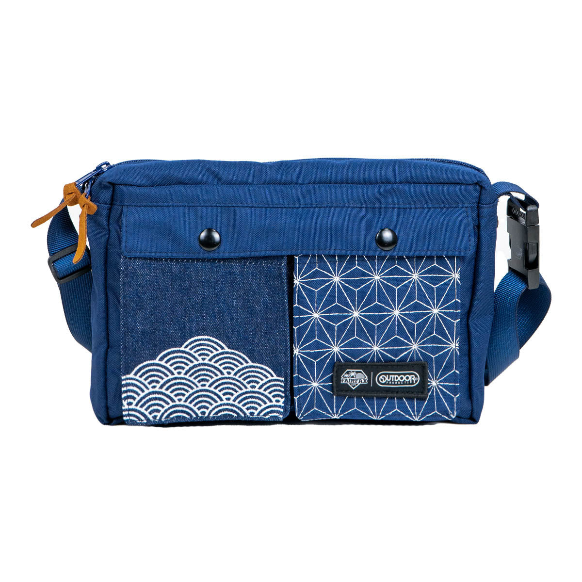 FF1410 FAIRFAX x OUTDOOR 50TH SASIKO 2 WAY MESSENGER TOTE