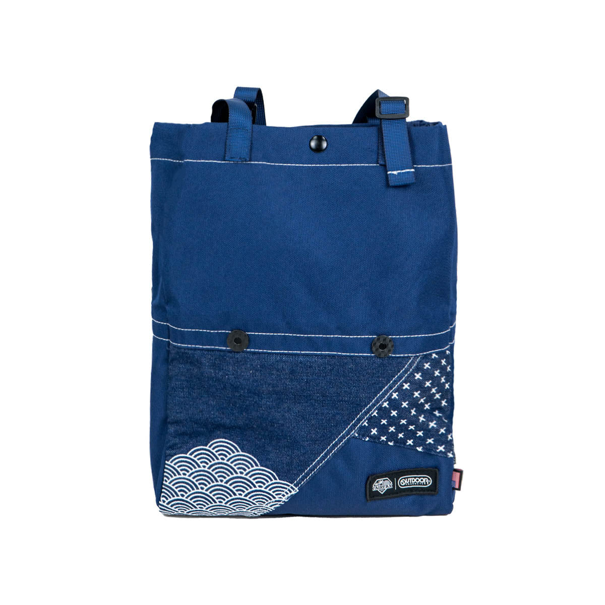 FF1410 FAIRFAX x OUTDOOR 50TH SASIKO 2 WAY MESSENGER TOTE
