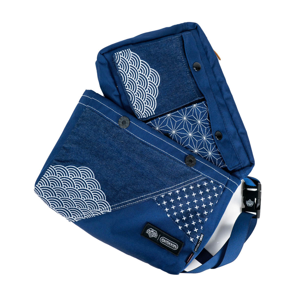 FF1410 FAIRFAX x OUTDOOR 50TH SASIKO 2 WAY MESSENGER TOTE