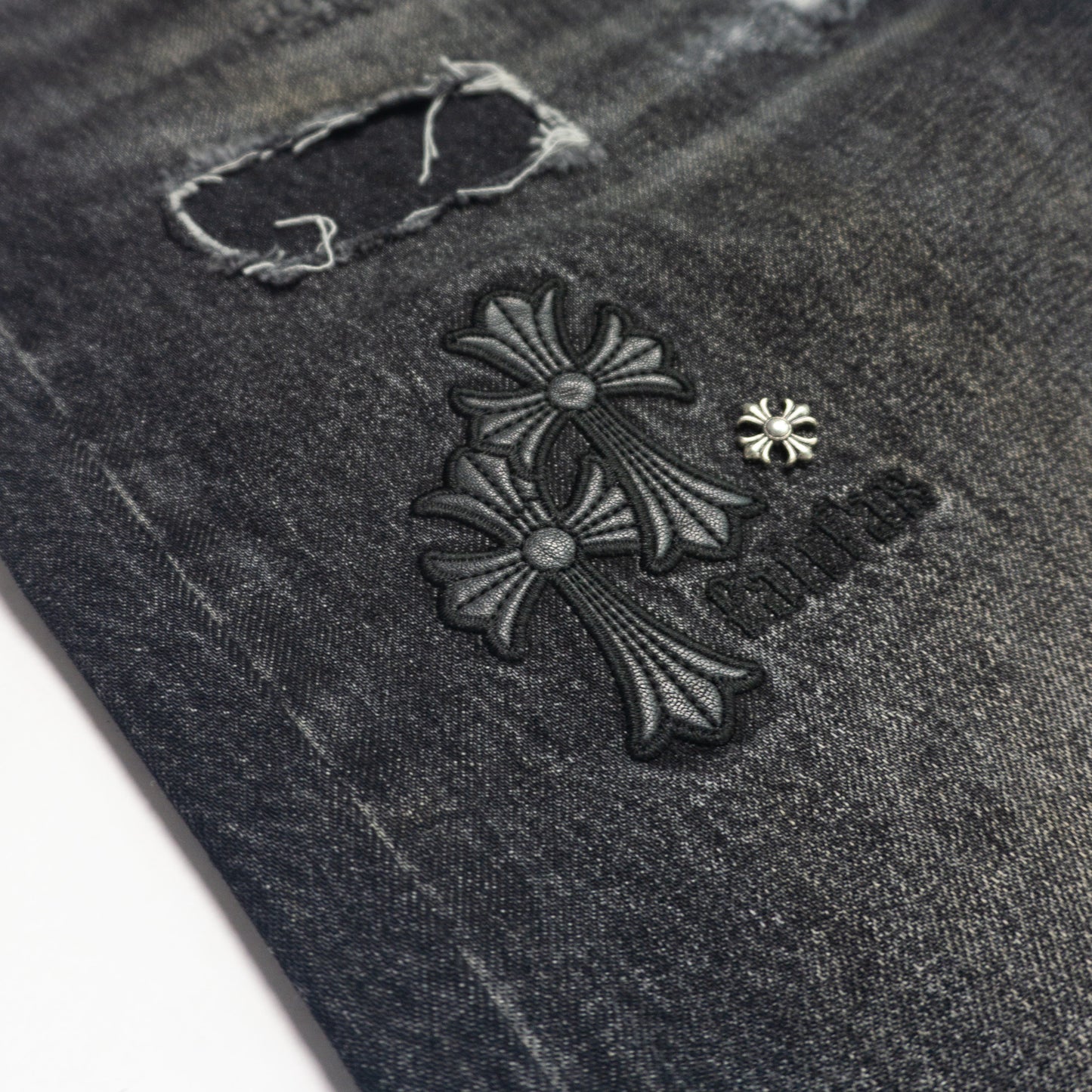 FAIRFAX DOUBLE CROSS DISTRESSED JEANS