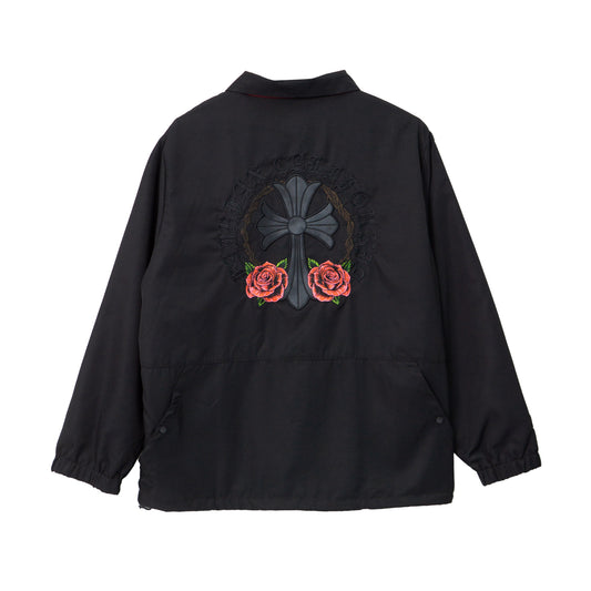 FAIRFAX ROCKER REVERSIBLE COACH JACKET BLACK/WINE