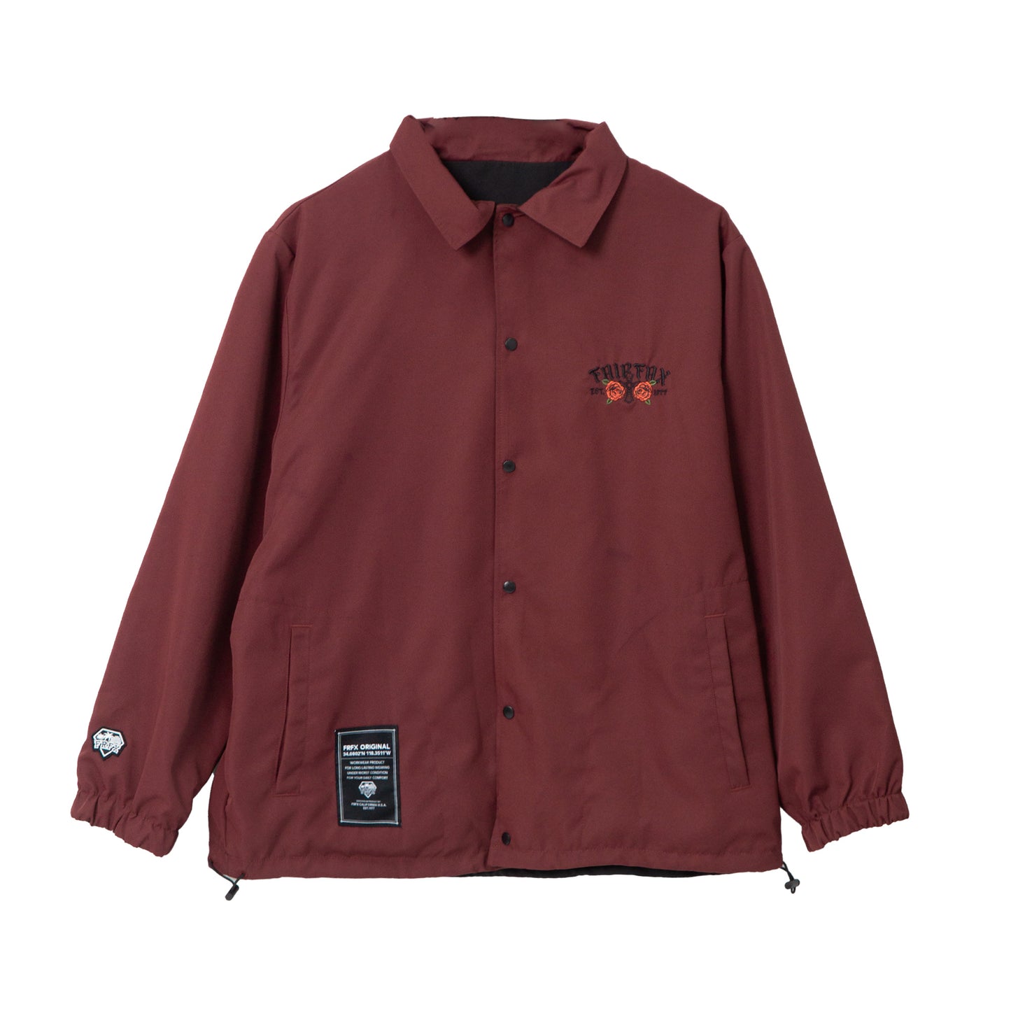 FAIRFAX ROCKER REVERSIBLE COACH JACKET BLACK/WINE