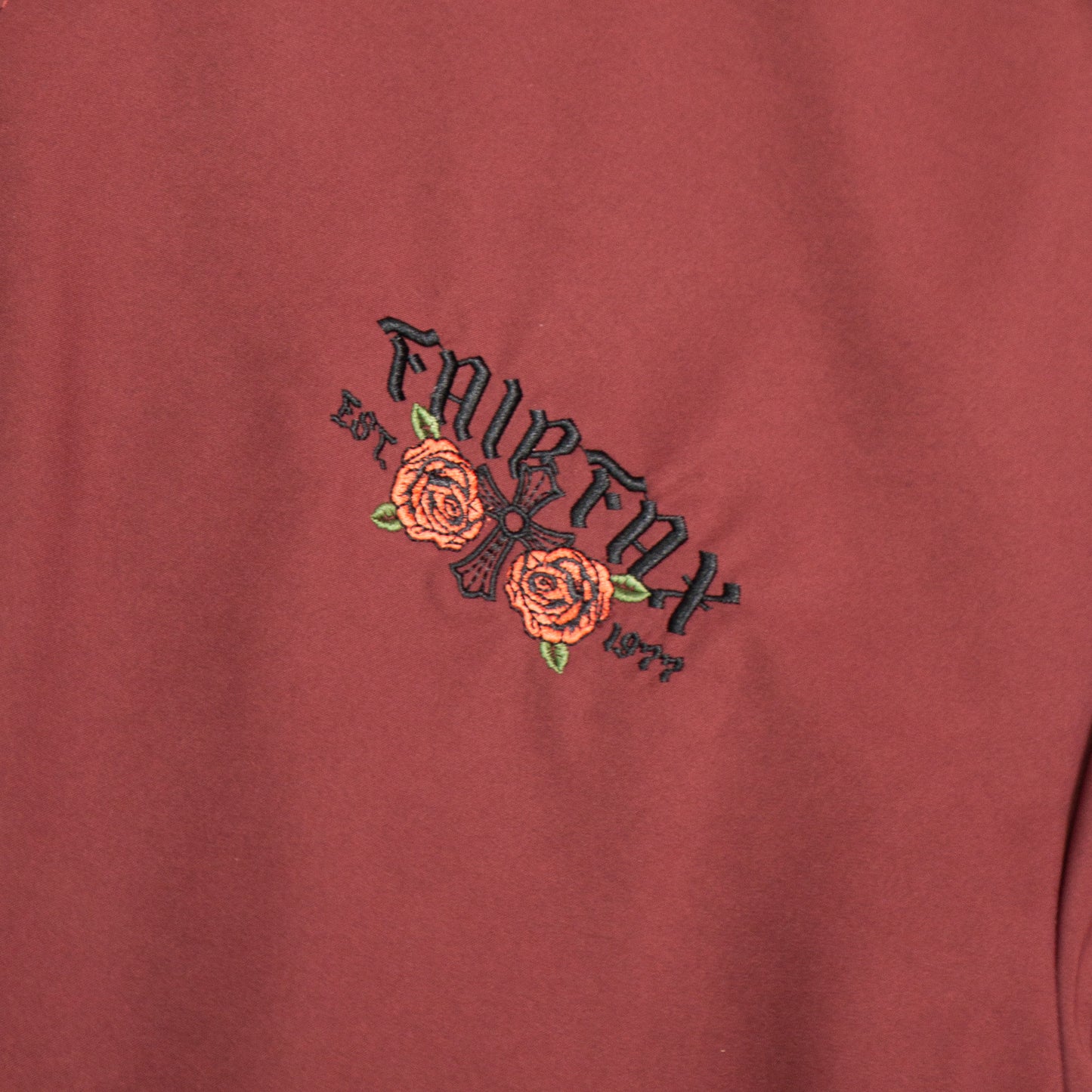 FAIRFAX ROCKER REVERSIBLE COACH JACKET BLACK/WINE