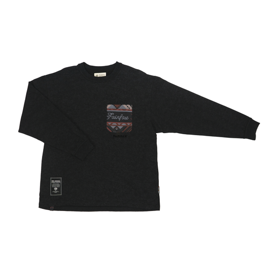 FAIRFAX NAVAJO PATTERN POCKET WASHED L/S TEE - FFLT02_CE02