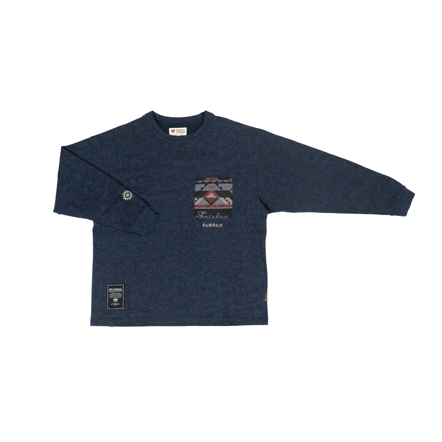 FAIRFAX NAVAJO PATTERN POCKET WASHED L/S TEE - FFLT02_CE02