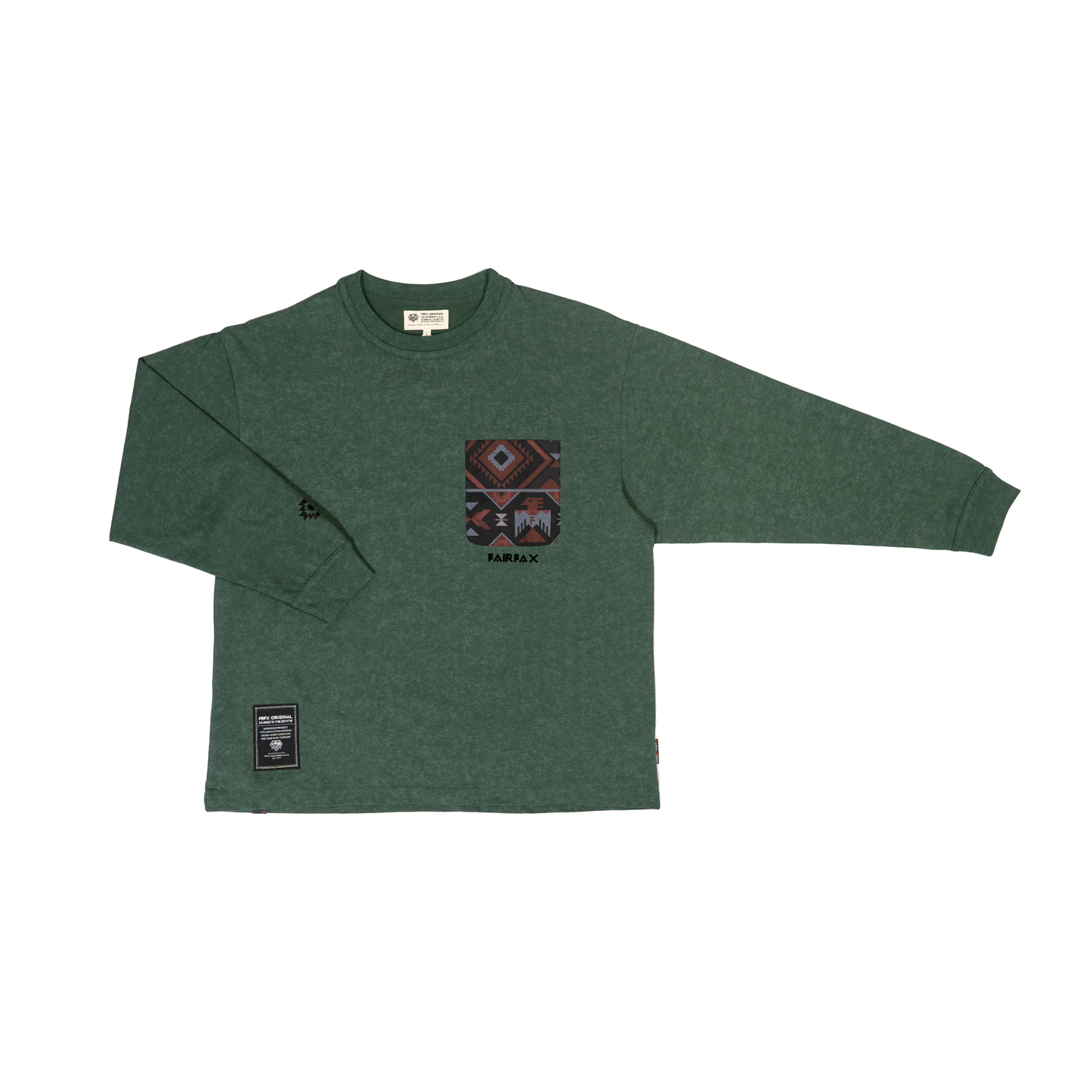 FAIRFAX NAVAJO PATTERN POCKET WASHED L/S TEE - FFLT02_CE02