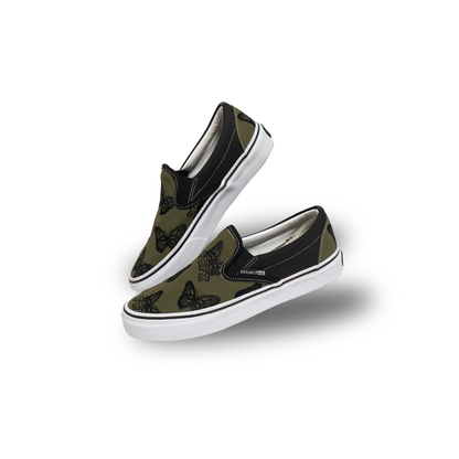 BUTTERFLY EMB. SLIP ON SNEAKERS - FFSE04