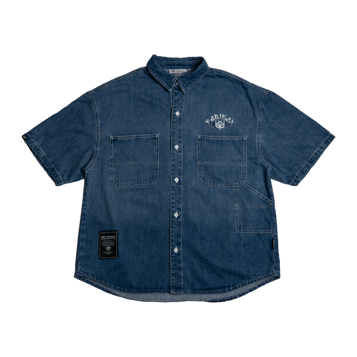 WASHED DENIM S/S WORK SHIRT - FFSH18