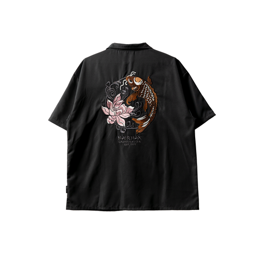 KOI OPEN COLLAR EMB. SHIRT - FFSH34