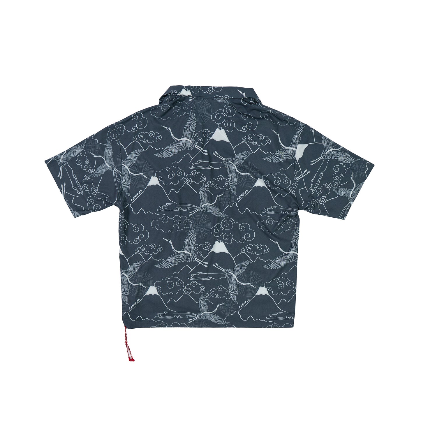 FUJISAN AND CRANE PRINT SHIRT