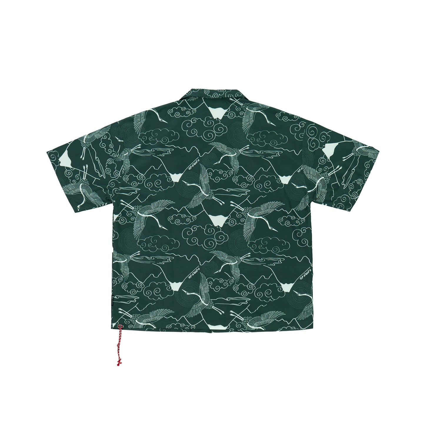 FUJISAN AND CRANE PRINT SHIRT