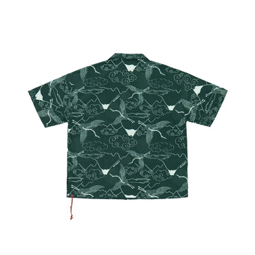 FUJISAN AND CRANE PRINT SHIRT