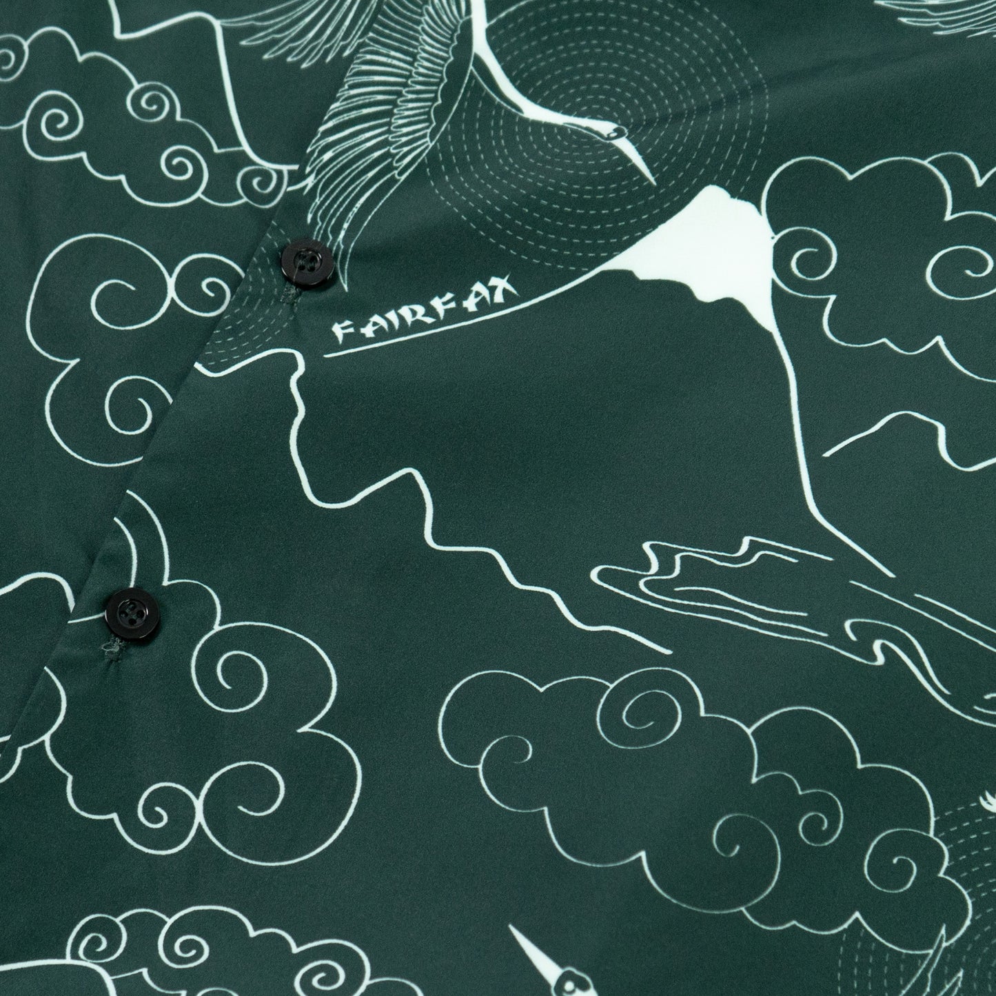 FUJISAN AND CRANE PRINT SHIRT