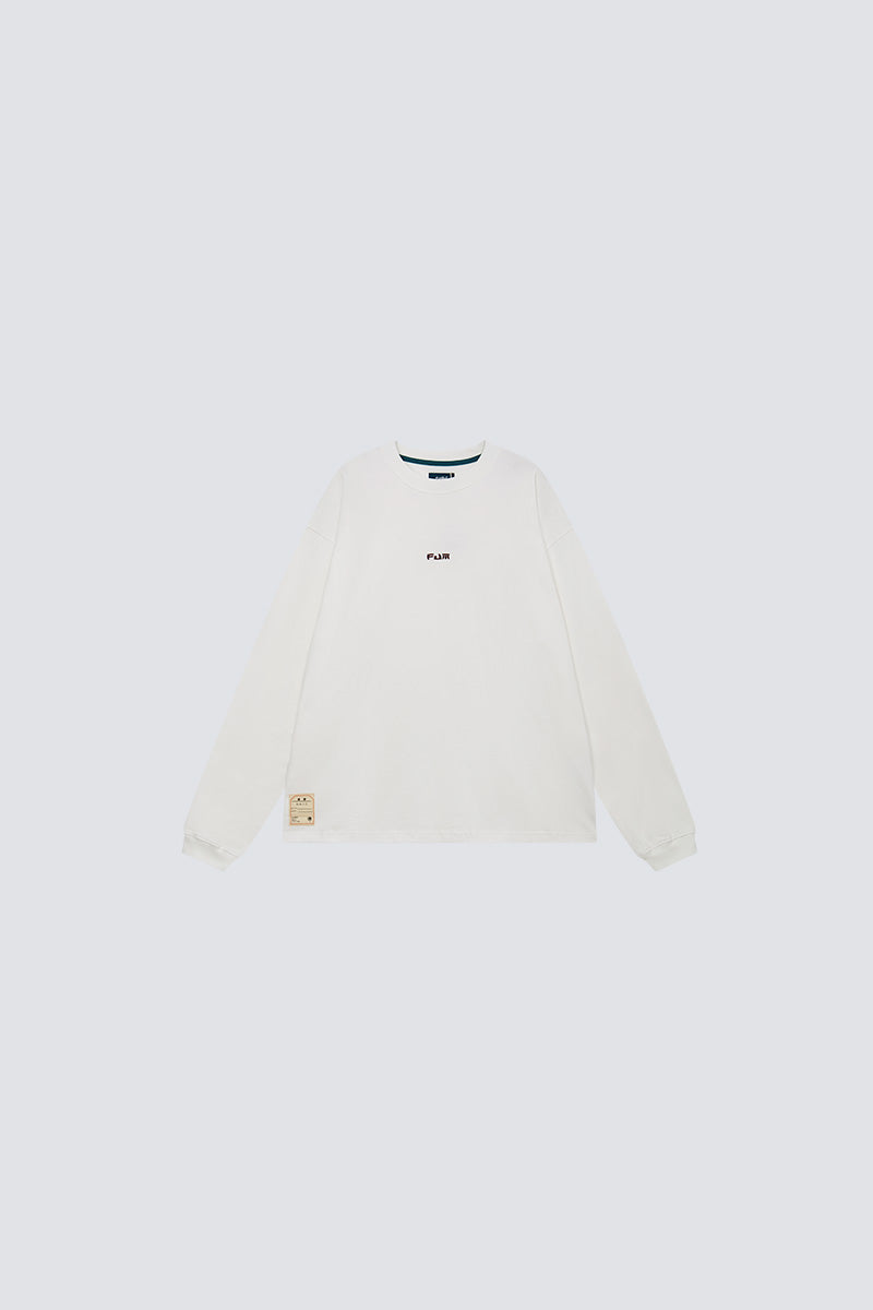 FUMBLE JP FUM LOGO LONG SLEEVE TEE - WHITE