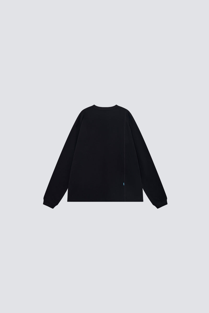 FUMBLE JP FUM LOGO LONG SLEEVE TEE - BLACK