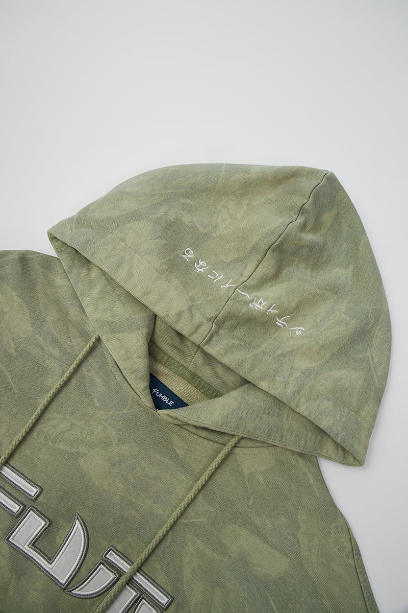 FUMBLE JAPANESE APPLIQUE HOODIES - DRY LEAVES