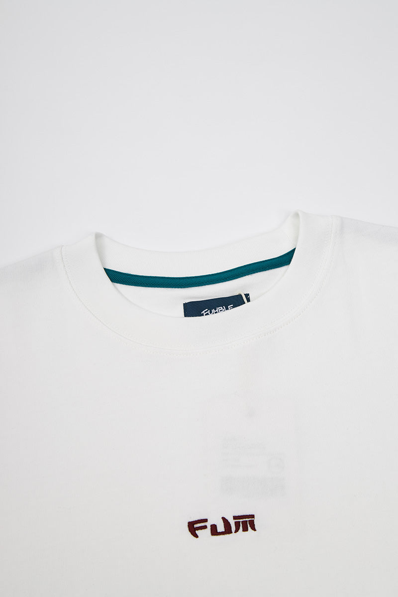 FUMBLE JP FUM LOGO LONG SLEEVE TEE - WHITE