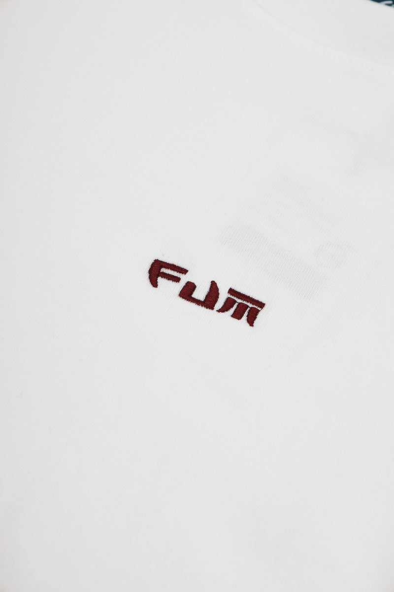 FUMBLE JP FUM LOGO LONG SLEEVE TEE - WHITE
