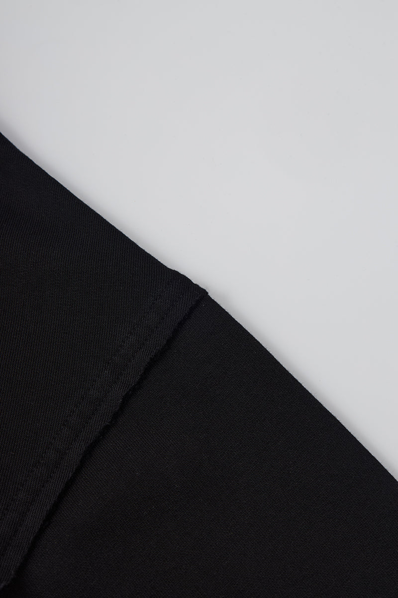 FUMBLE JAPANESE APPLIQUE HOODIES - BLACK