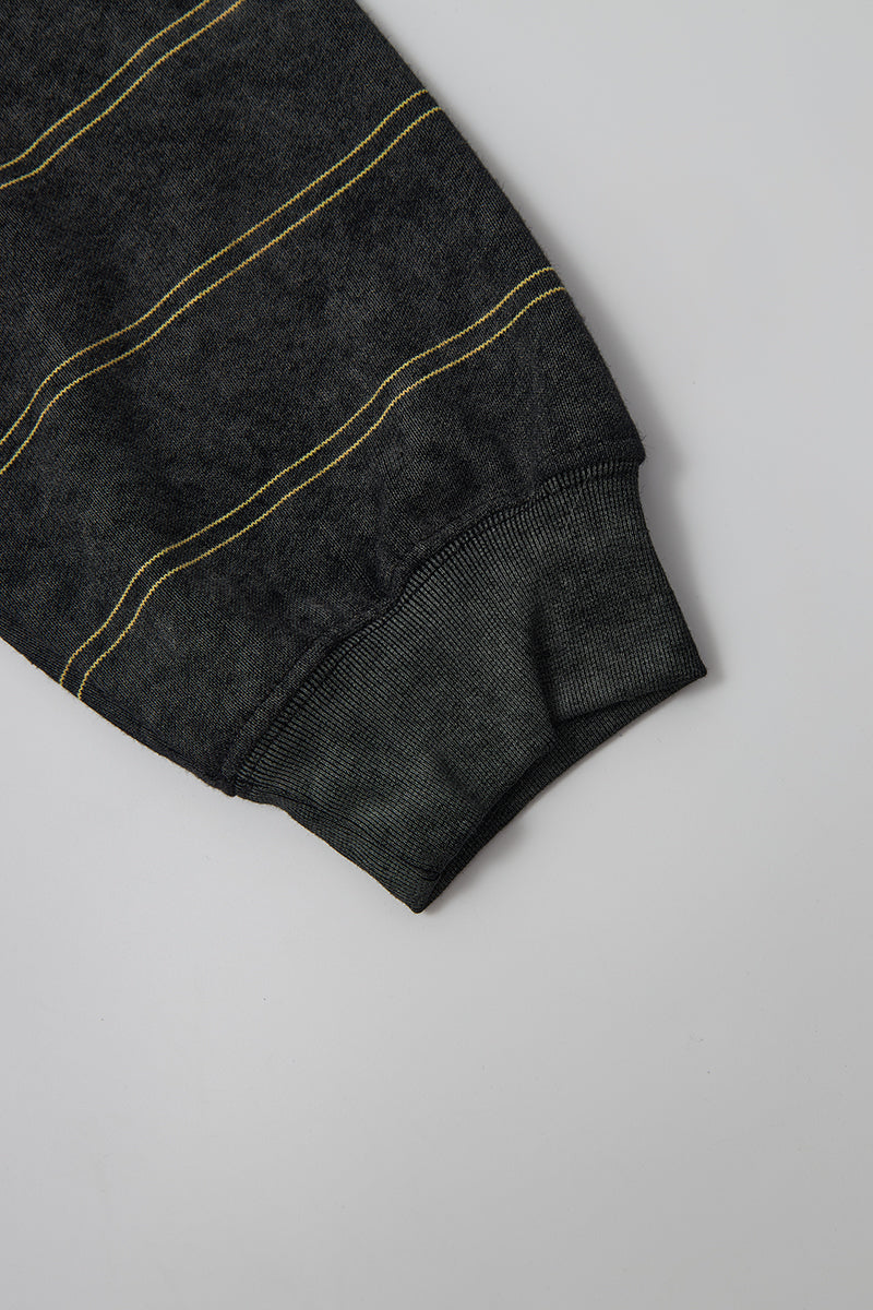 FUMBLE WASHED STRIPE JP FUM LONG SLEEVE TEE - GREY
