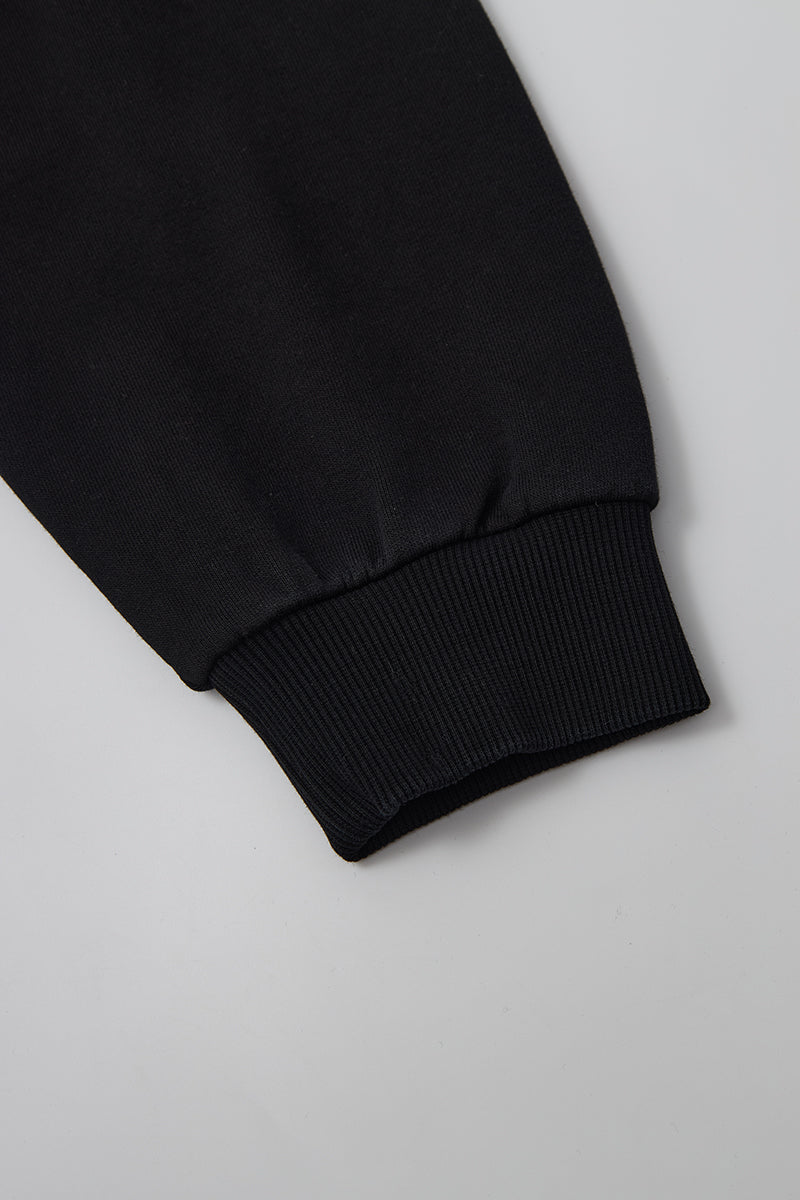 FUMBLE JAPANESE APPLIQUE HOODIES - BLACK