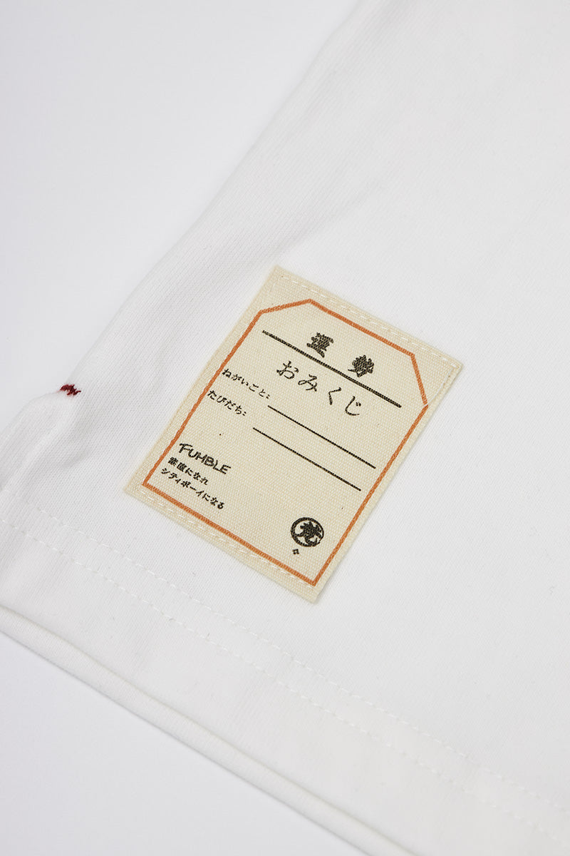 FUMBLE JP FUM LOGO LONG SLEEVE TEE - WHITE