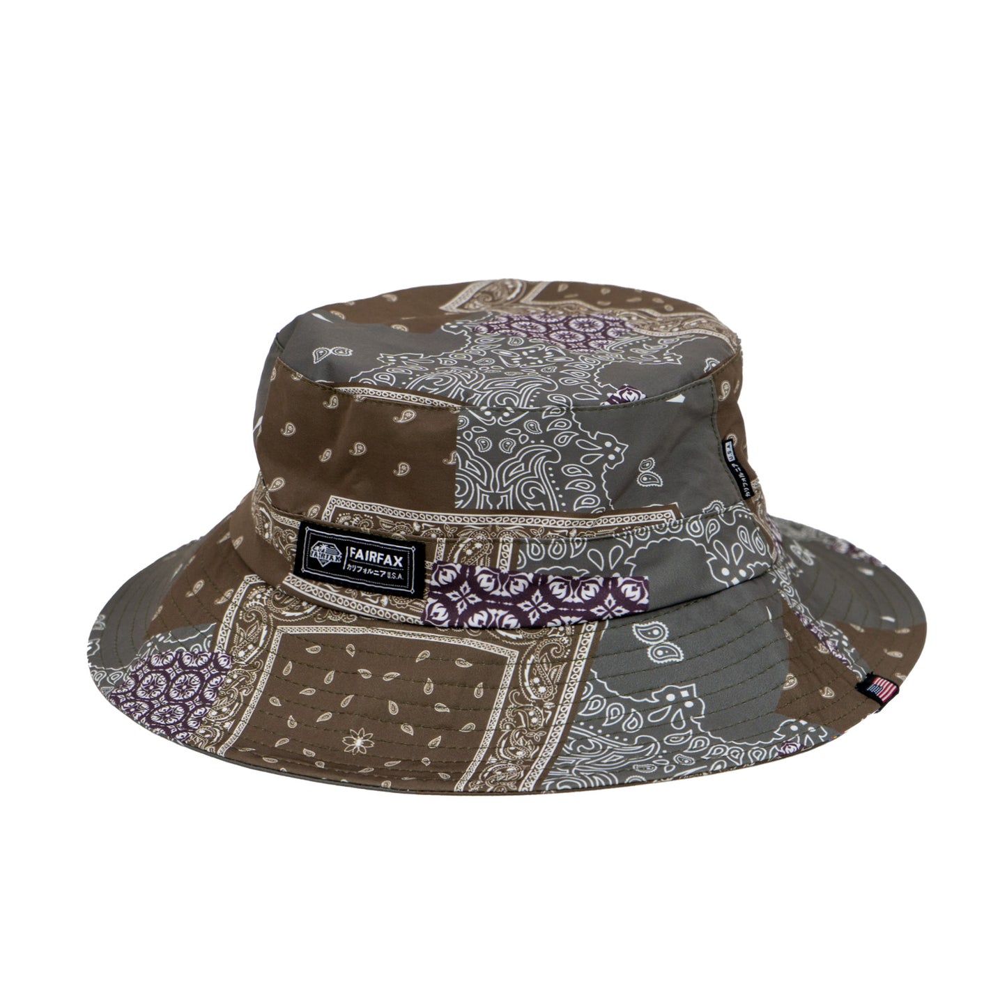 FXSS23-HT05 PATCHWORK BANDANA BUCKET HAT