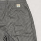 WOODBLOCK 2TUCK STRIPE WOOL TROUSER - GREY